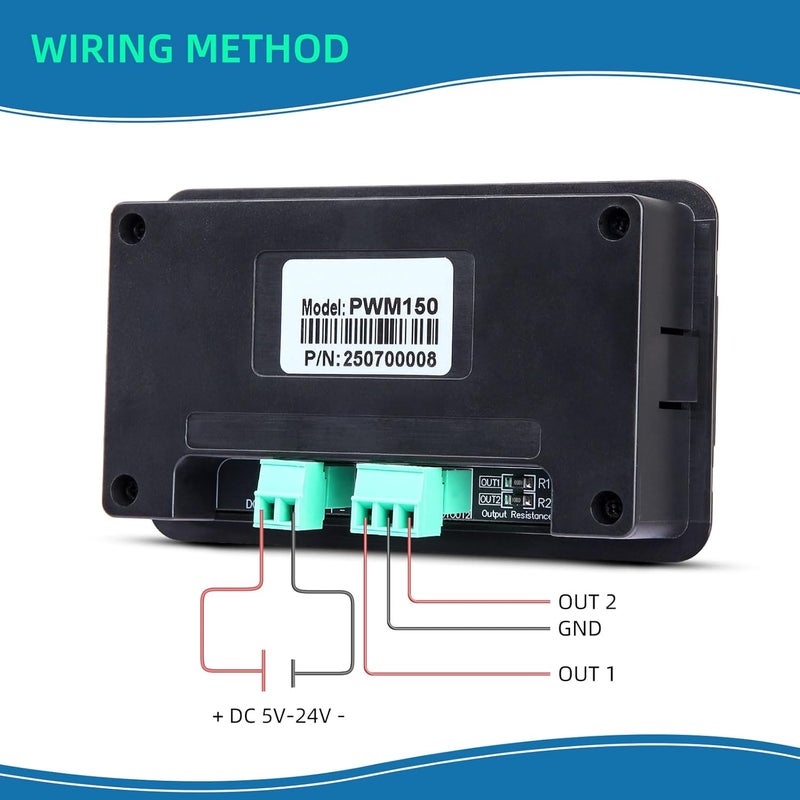 Koolertron Dual-Channel PWM Signal Generator, high-Precision servo Motor Driver, Square Wave Pulse Wave, Adjustable Frequency, Duty Cycle, Phase, etc., with Storage Function - Image 5
